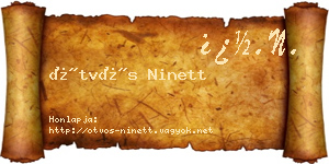 Ötvös Ninett névjegykártya